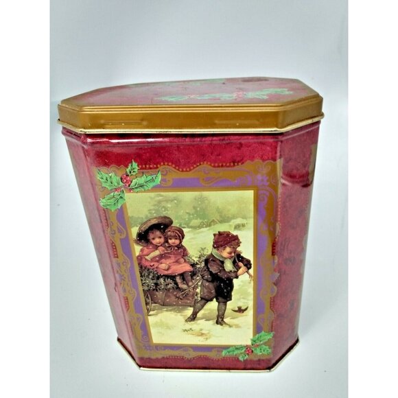 Vintage 1960’s Christmas “Victorian Memories” Octagon shaped - Picture 2 of 11